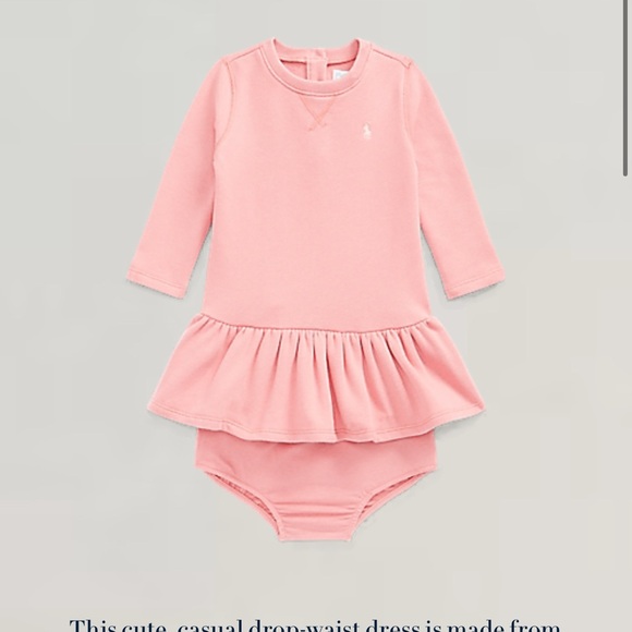 Ralph Lauren Pink/Mauve Baby Dress with Bloomers - Picture 5 of 6